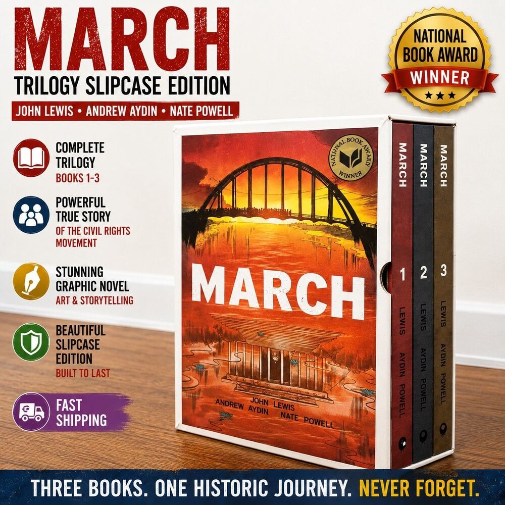 March Trilogy Slipcase Edition John Lewis Andrew Aydin Nate Powell TPB Box Set